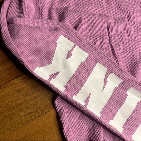 Victoria Secret PINK waffle long sleeve shirt pink colour - Picture 4 of 5